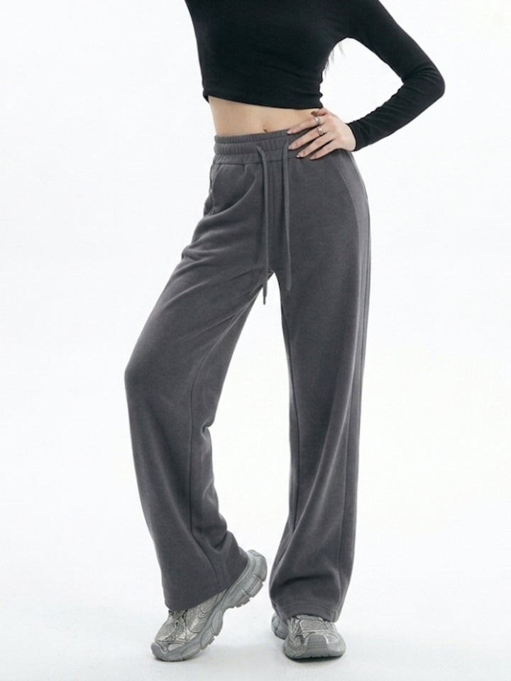 Grey Cozy Drawstring Joggers