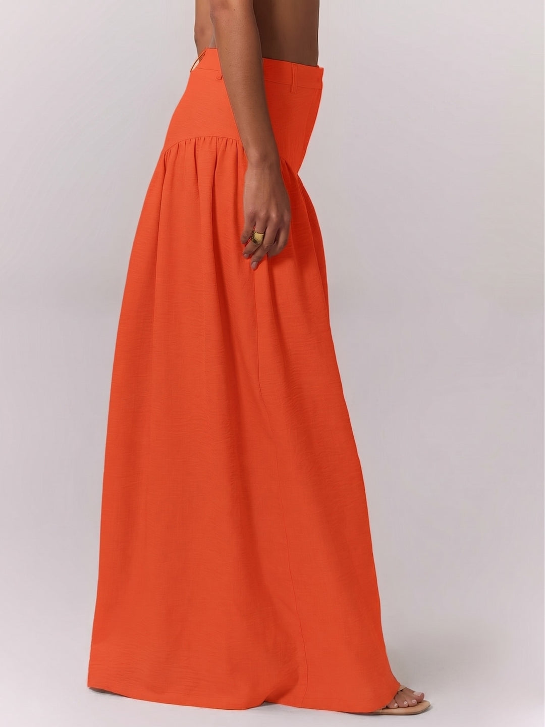 Orange High Waist Trousers