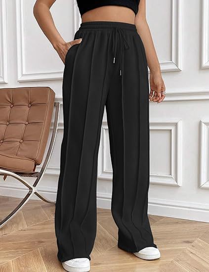 Black Elasticated Regular Fit Drawstring Joggers