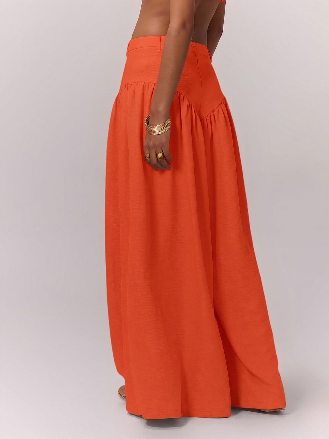 Orange High Waist Trousers