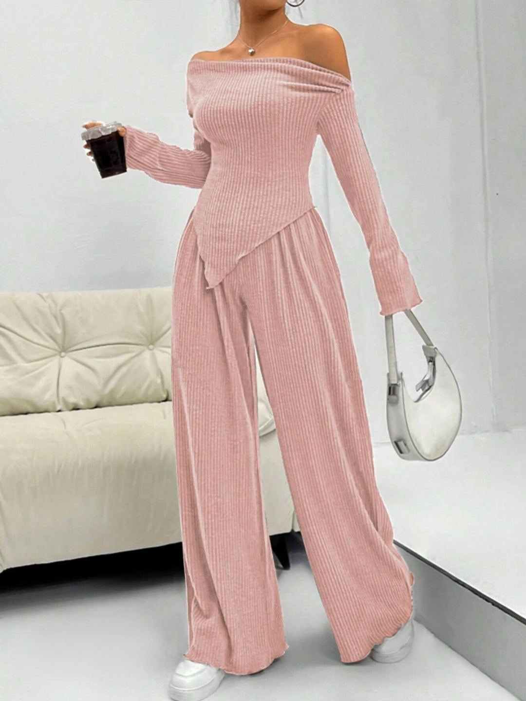 Pink Top And Pant Co-Ord Set