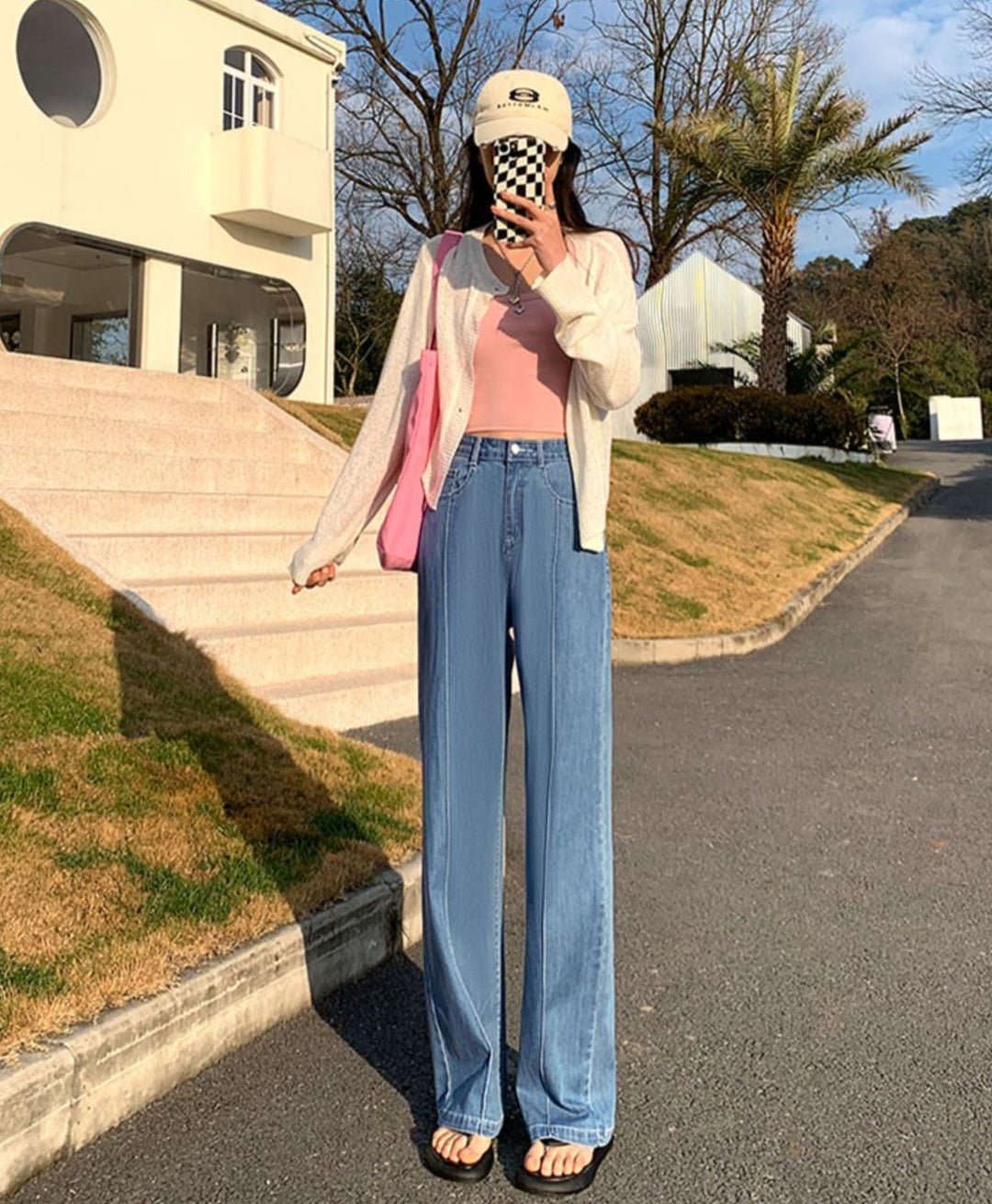 Blue Straight Fit Pin-Solid Jeans