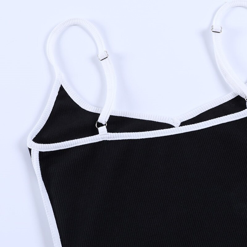 Black Spaghetti Strapped Mini Dress