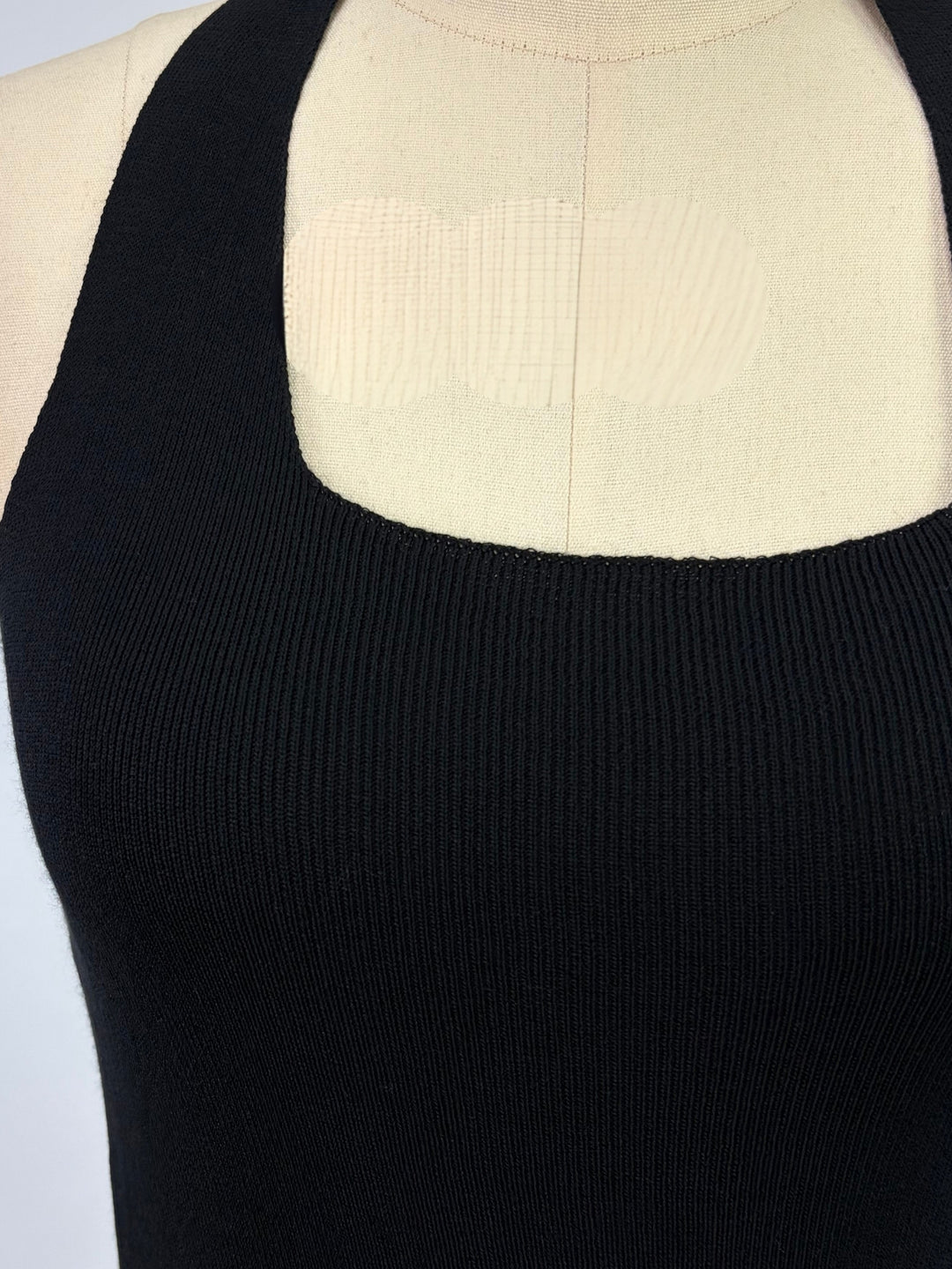 Black Square Halter Neck Tank