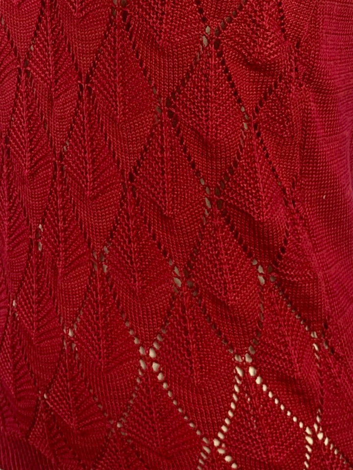 Maroon Metal Buckle Textured Top