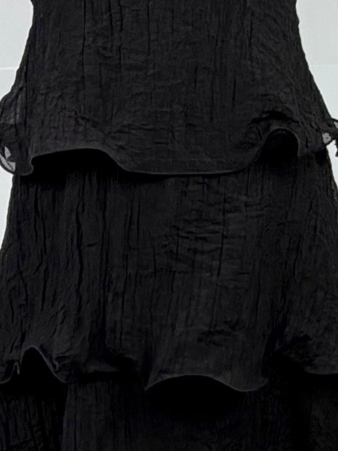 Black Tube Tiered Solid Dress