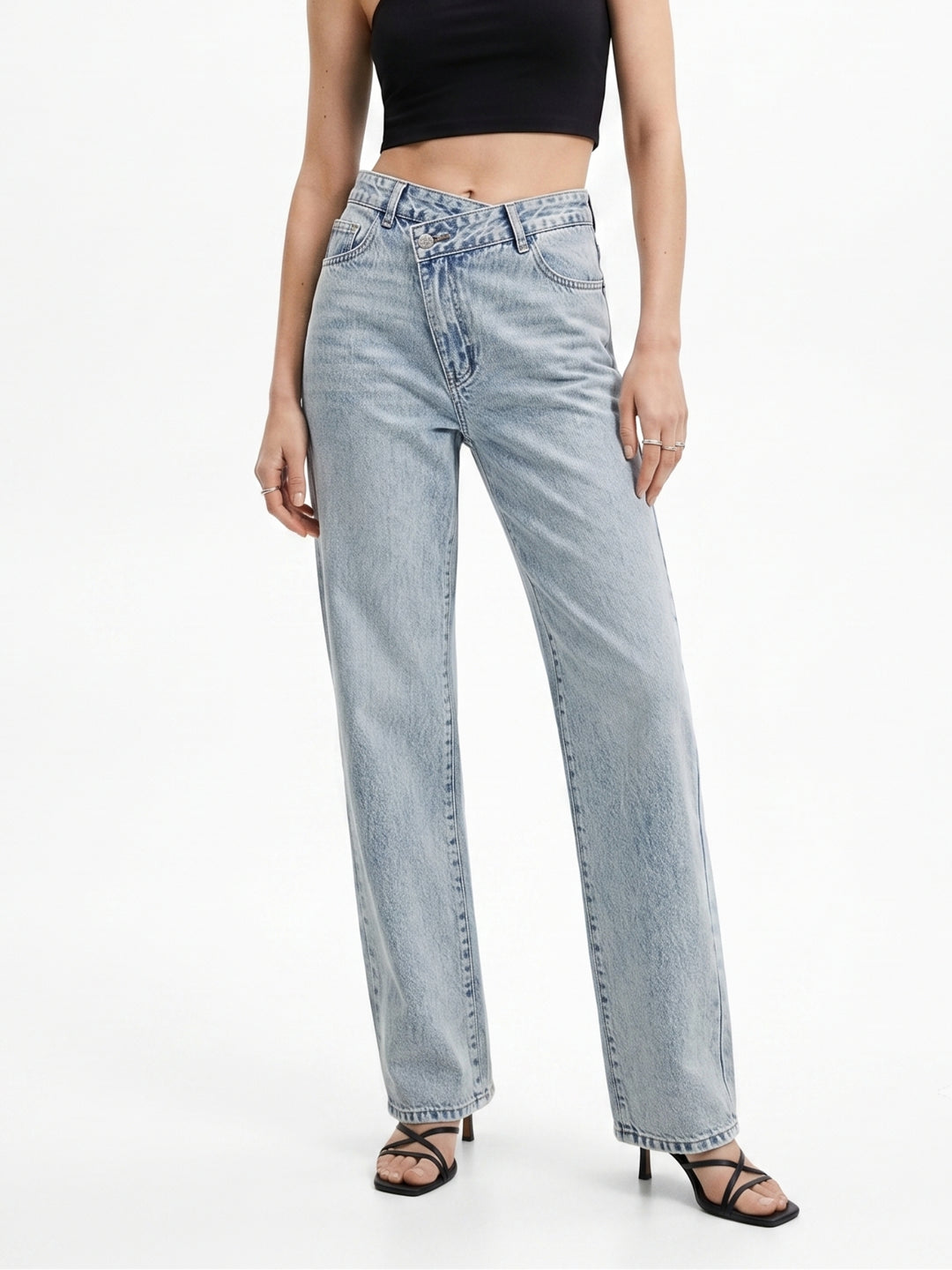 Light Blue Clean Slim Fit Washed Denims