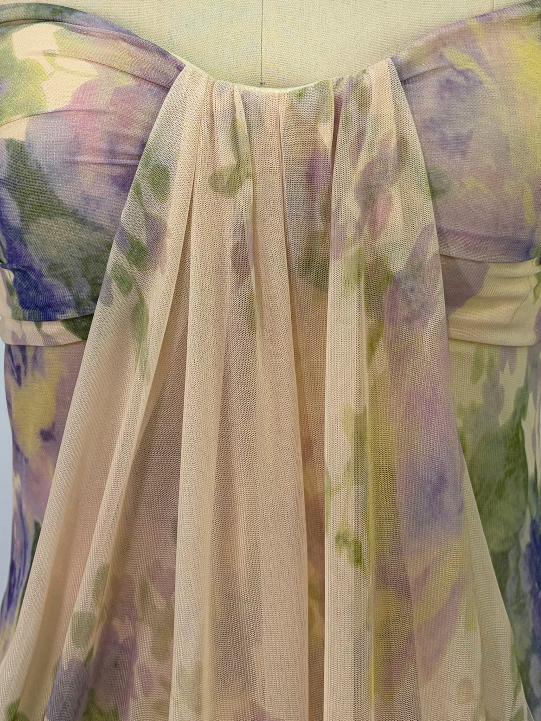 Multi Printed Draped Tube Dress