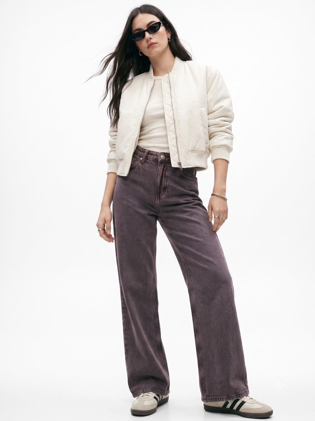 Mocha Brown High-Rise Straight Fit Jeans