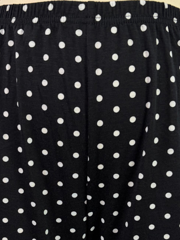 Black Polka Dotted High Waist Trouser
