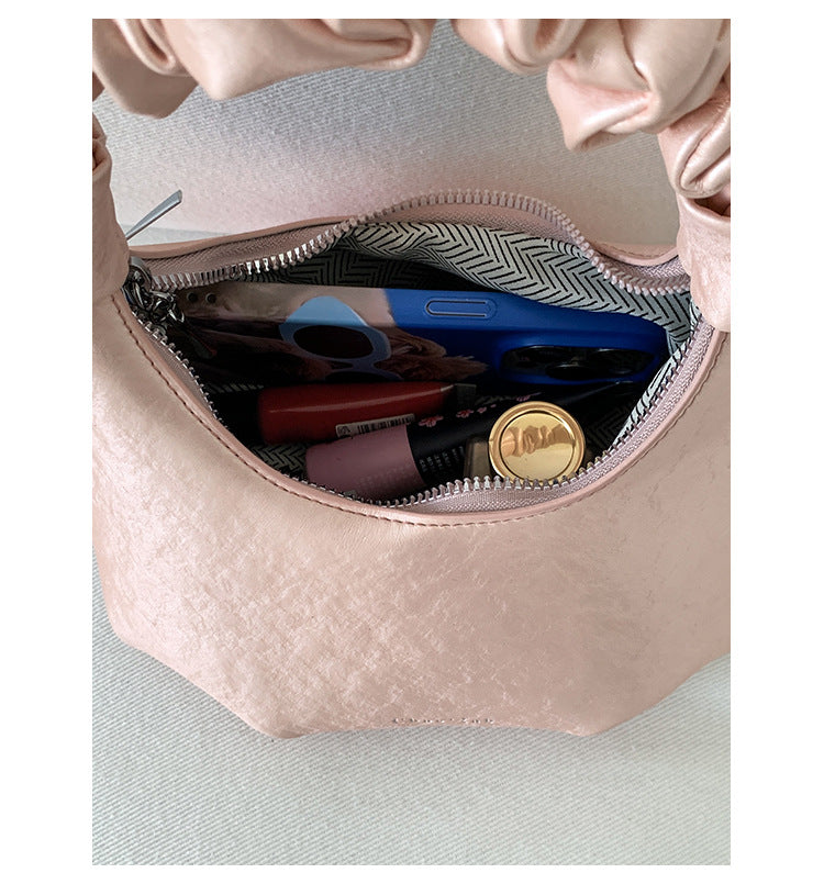 Pink Crescent Shape Hand Bag