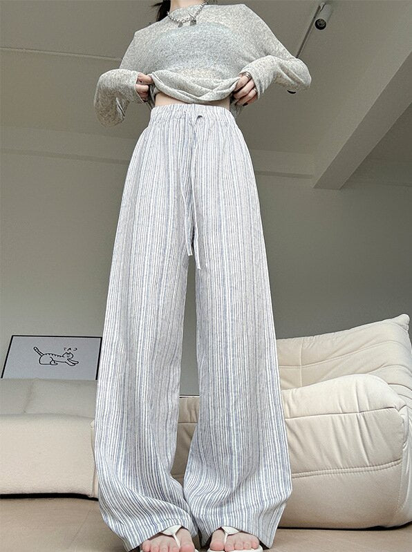Grey Baggy Fit Drawstring Sweatpants