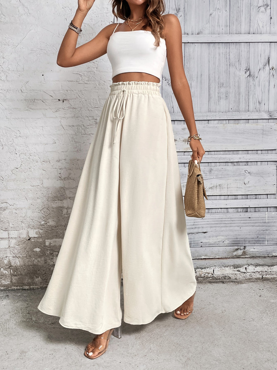 White Wide Leg Trouser