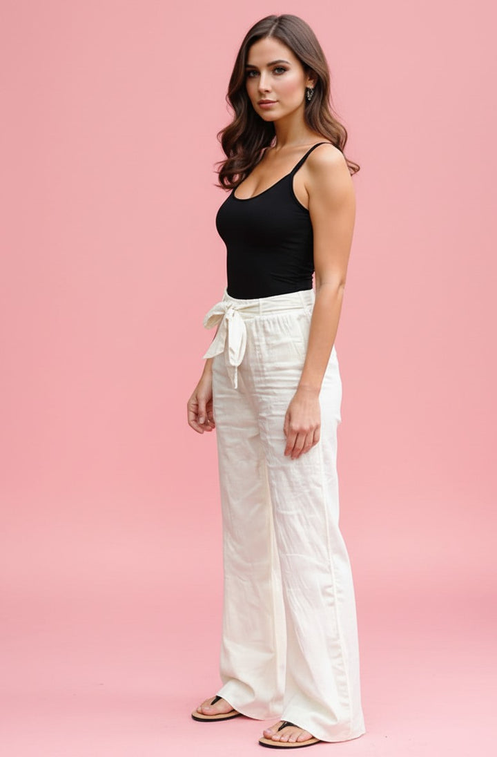 White Regular Fit Pants