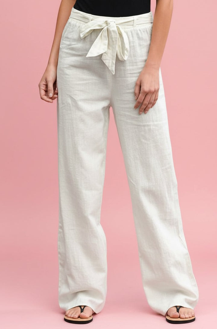 White Regular Fit Pants
