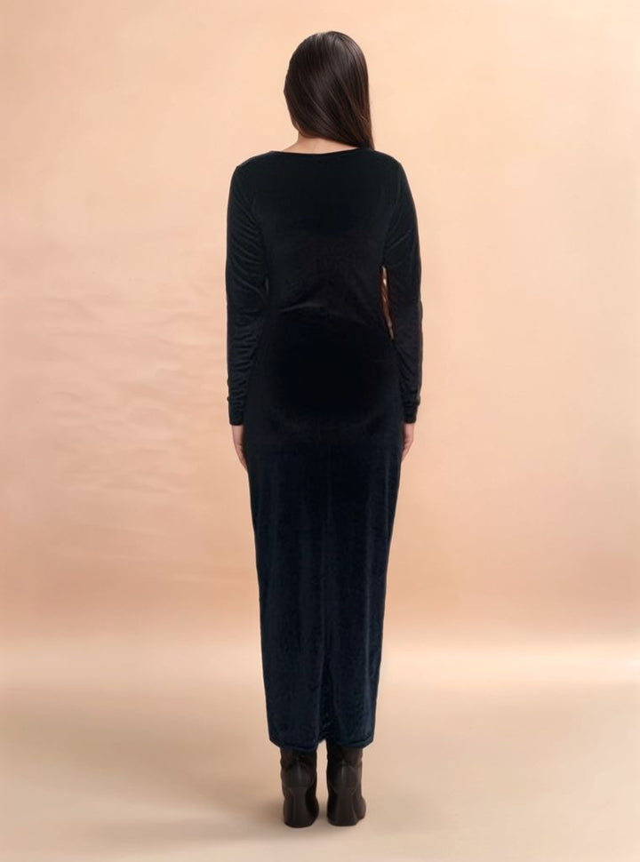 Solid Black Evening Dress