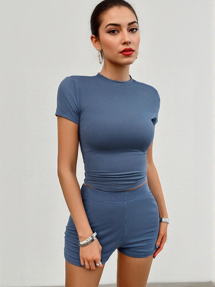 Blue Shorts And Top Co-Ord Set