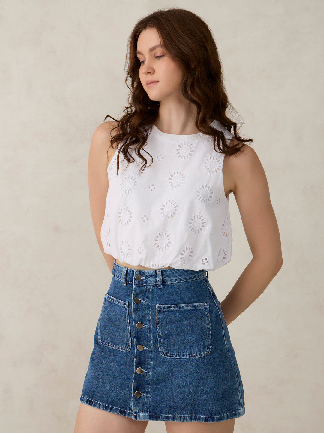 White Bubble Top