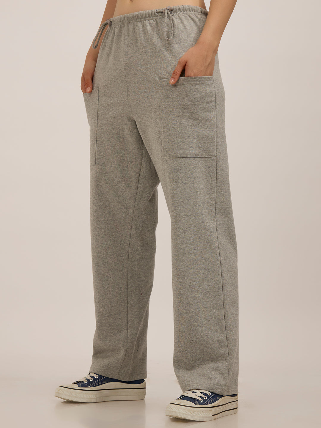 Grey Patch Pocket Sweatpants