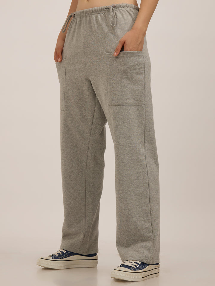 Grey Patch Pocket Sweatpants