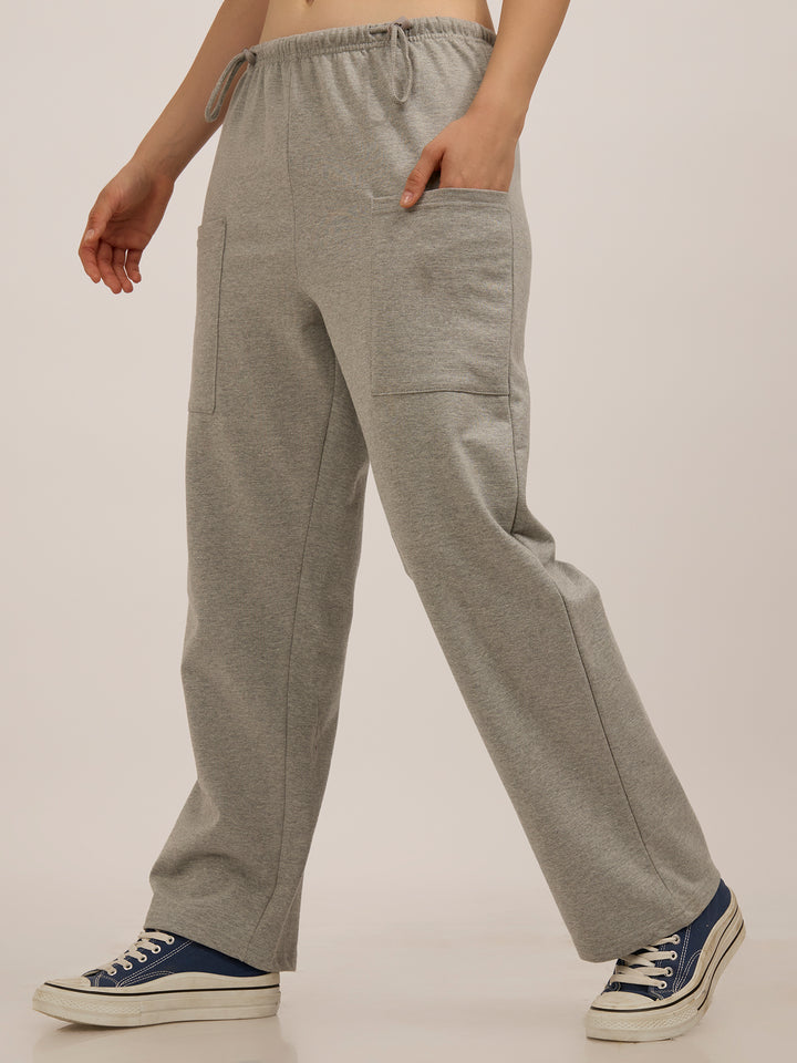 Grey Patch Pocket Sweatpants