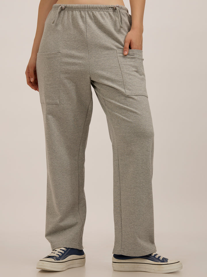 Grey Patch Pocket Sweatpants