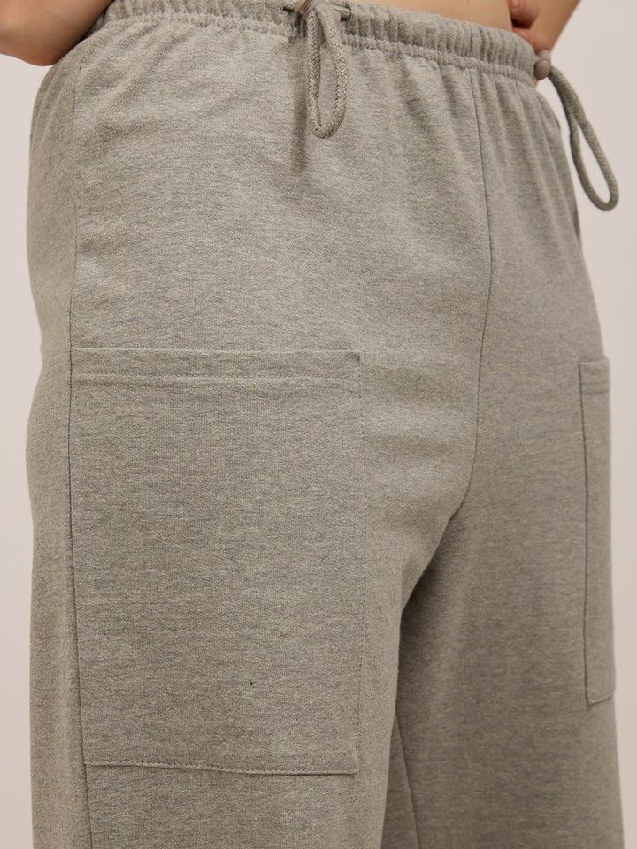 Grey Patch Pocket Sweatpants