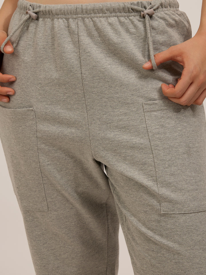 Grey Patch Pocket Sweatpants
