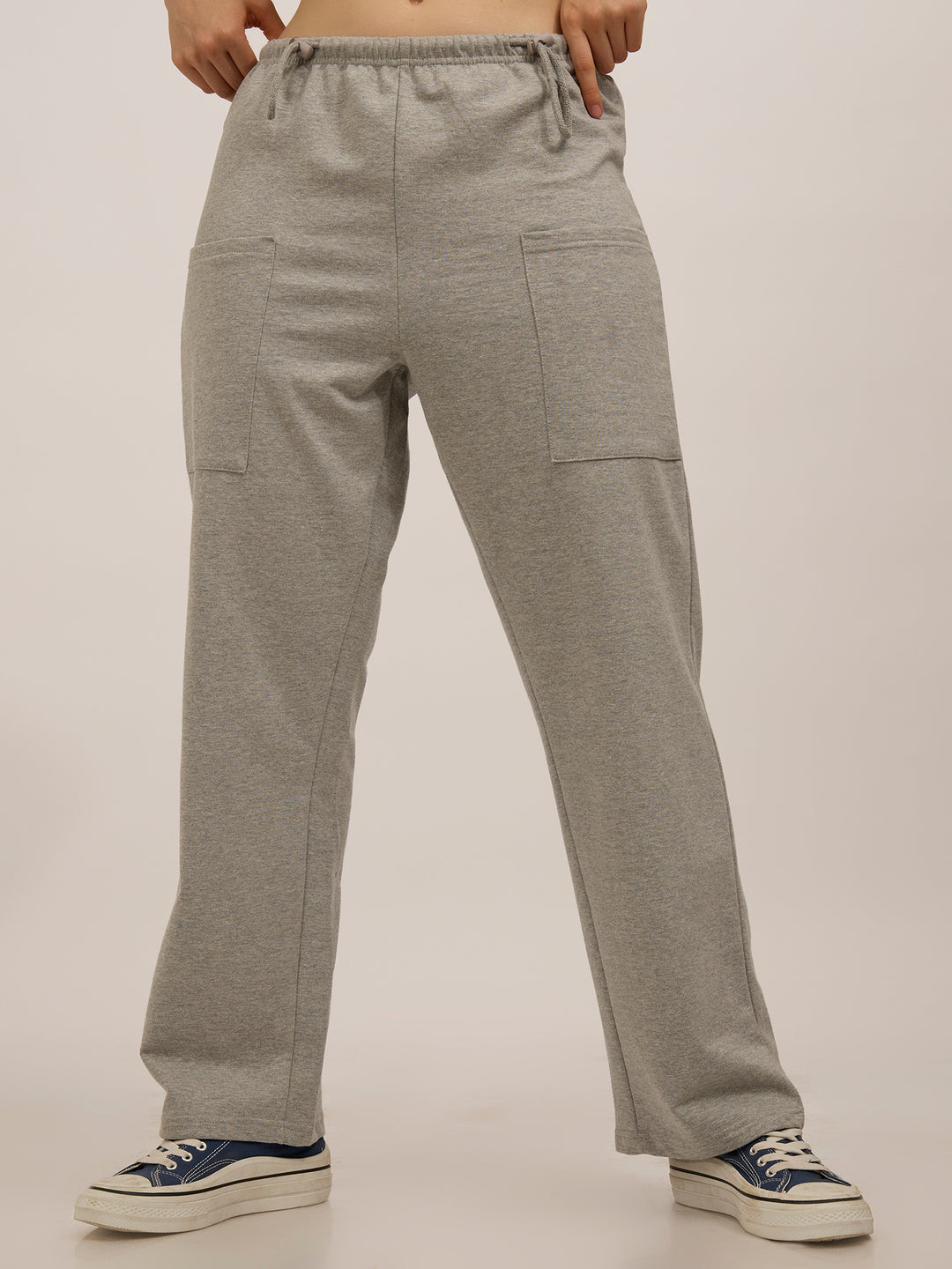 Grey Patch Pocket Sweatpants
