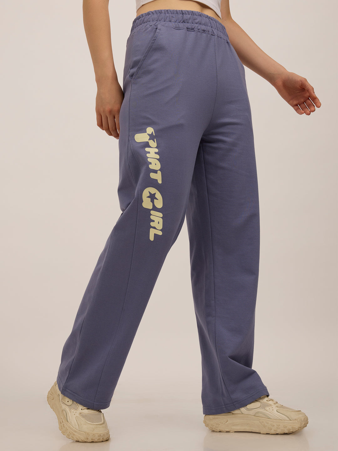 Blue Side Cut And Sew Joggers