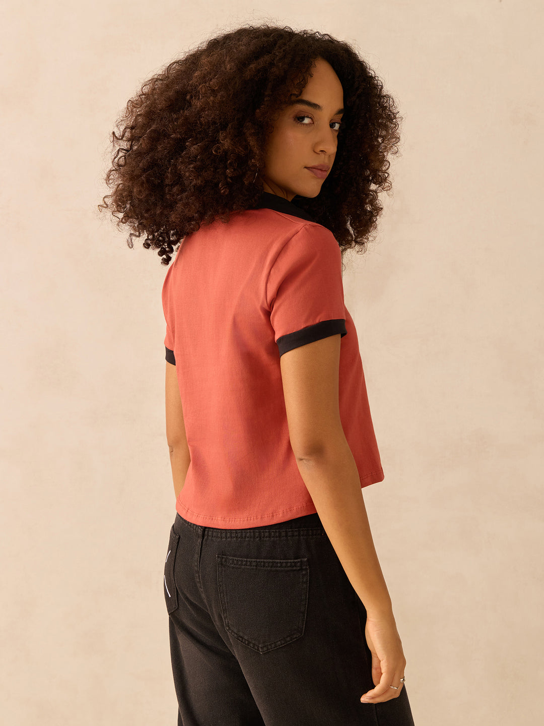 Rust Contrast Binding Top