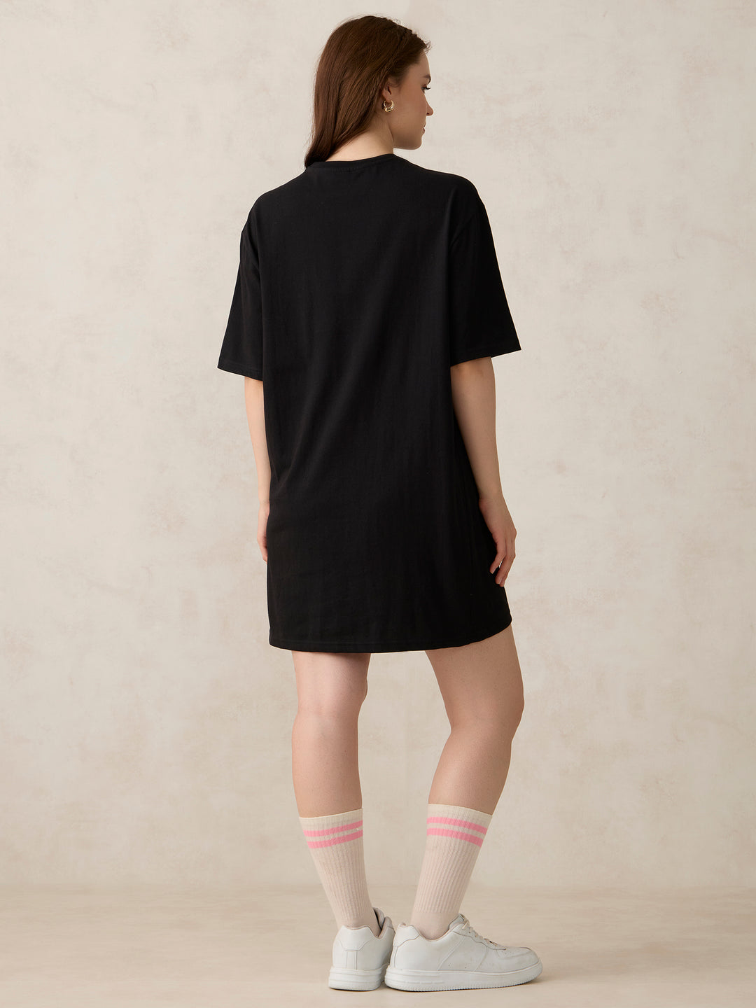 Black Varsity Graphic Dress