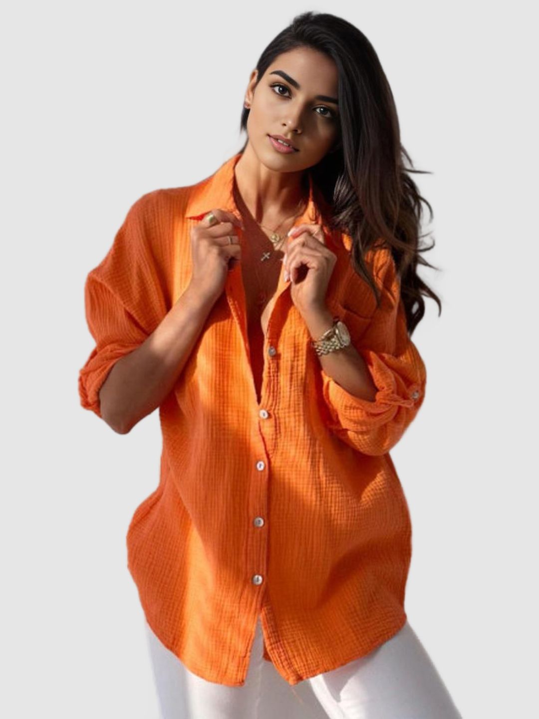 Orange Relaxed Fit Shirt