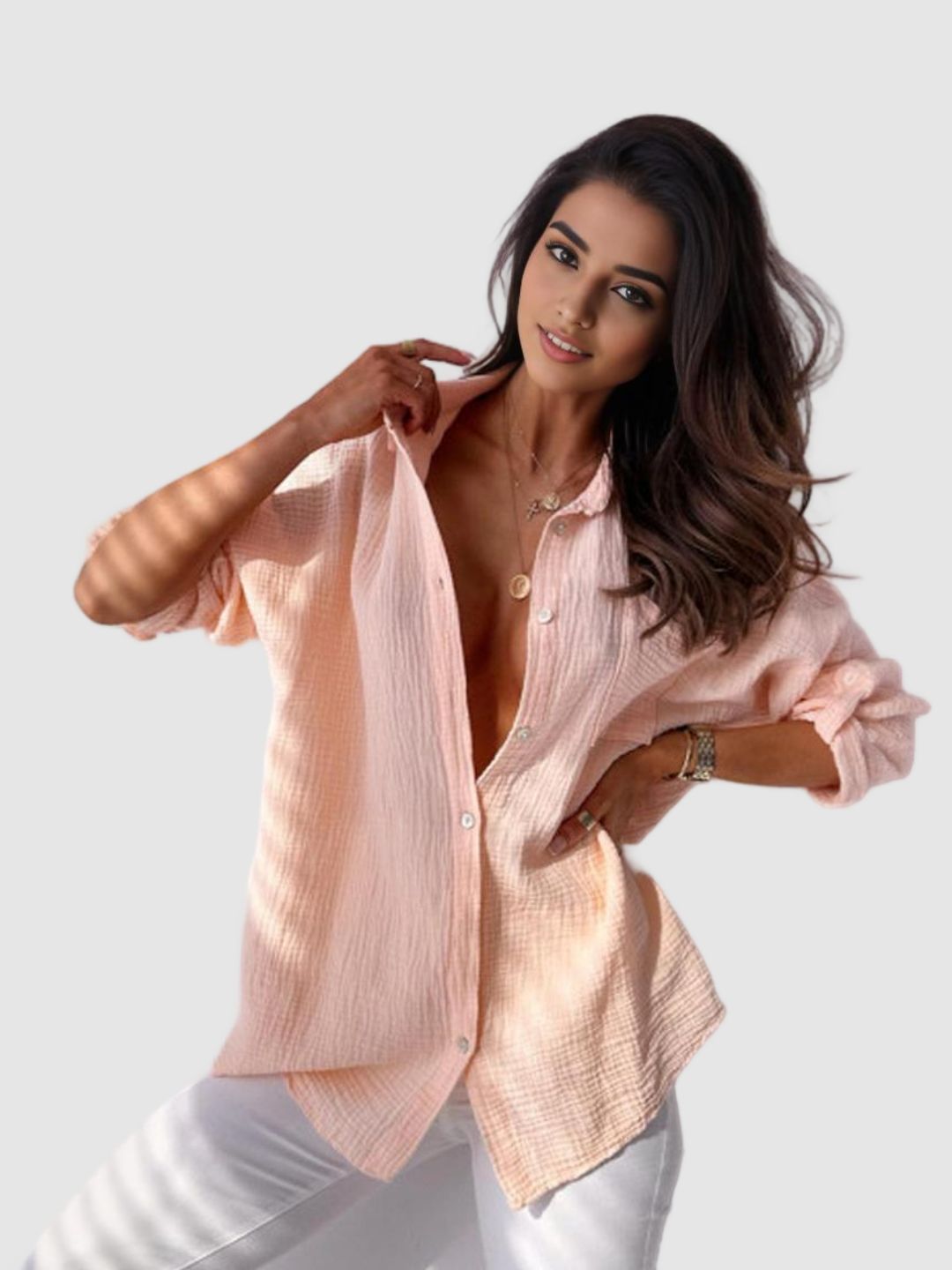 Peach Regular Fit Shirt
