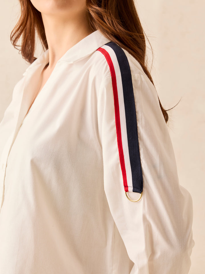 White Regular Full Sleeve Shirt