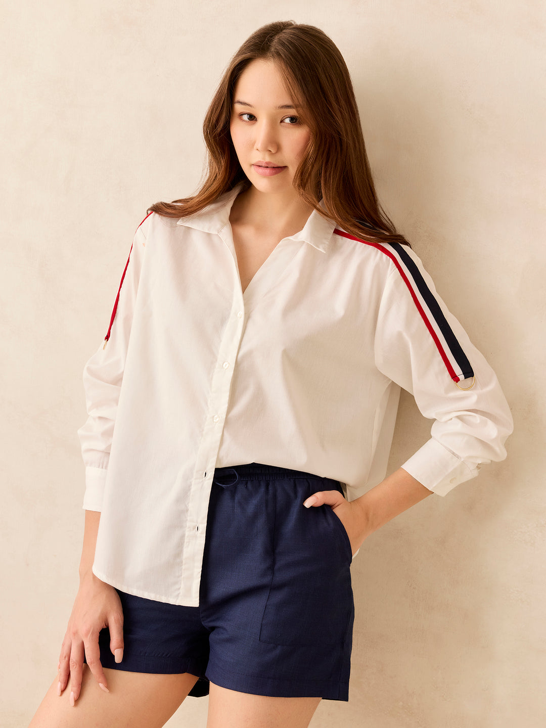 White Regular Full Sleeve Shirt