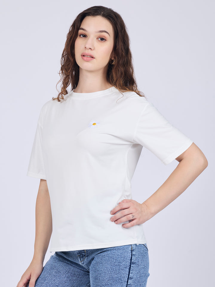 White Graphic Oversized T-Shirt