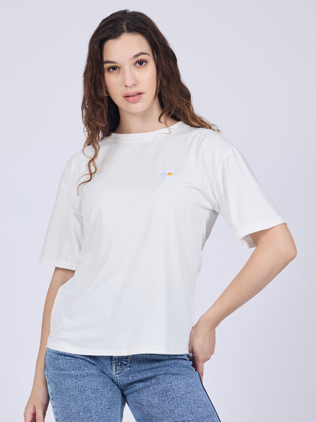 White Graphic Oversized T-Shirt