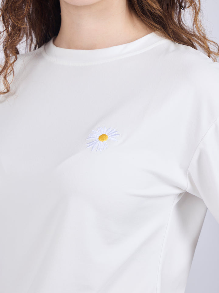White Graphic Oversized T-Shirt