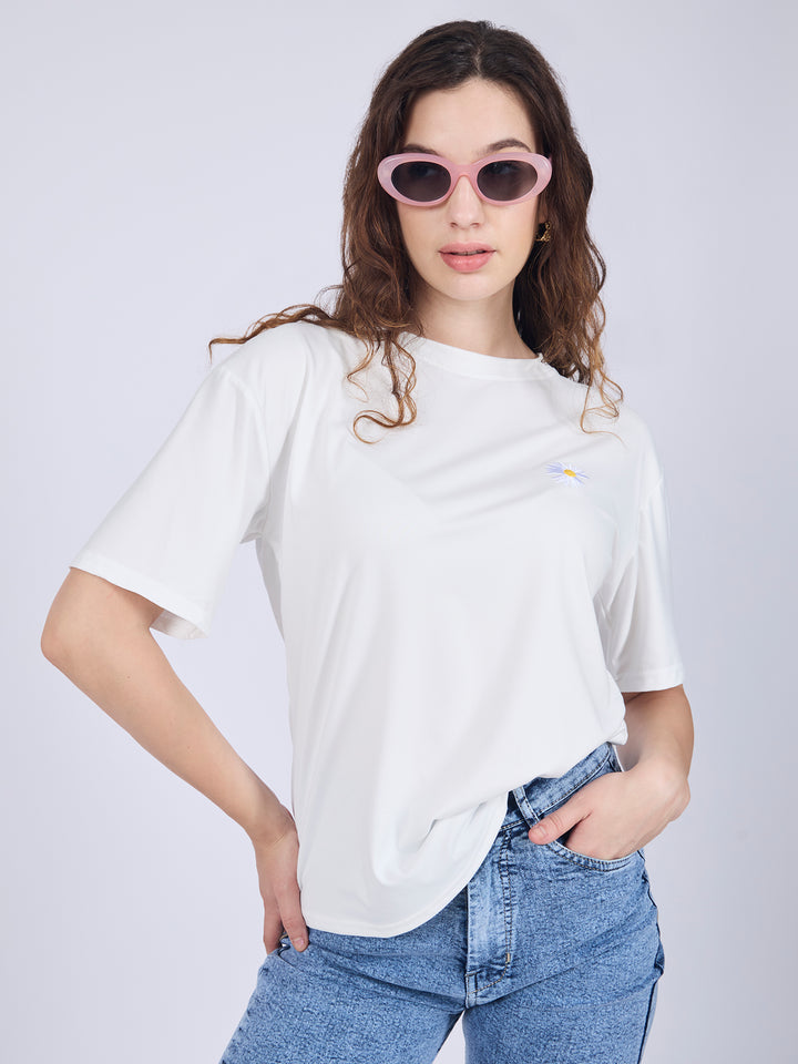 White Graphic Oversized T-Shirt