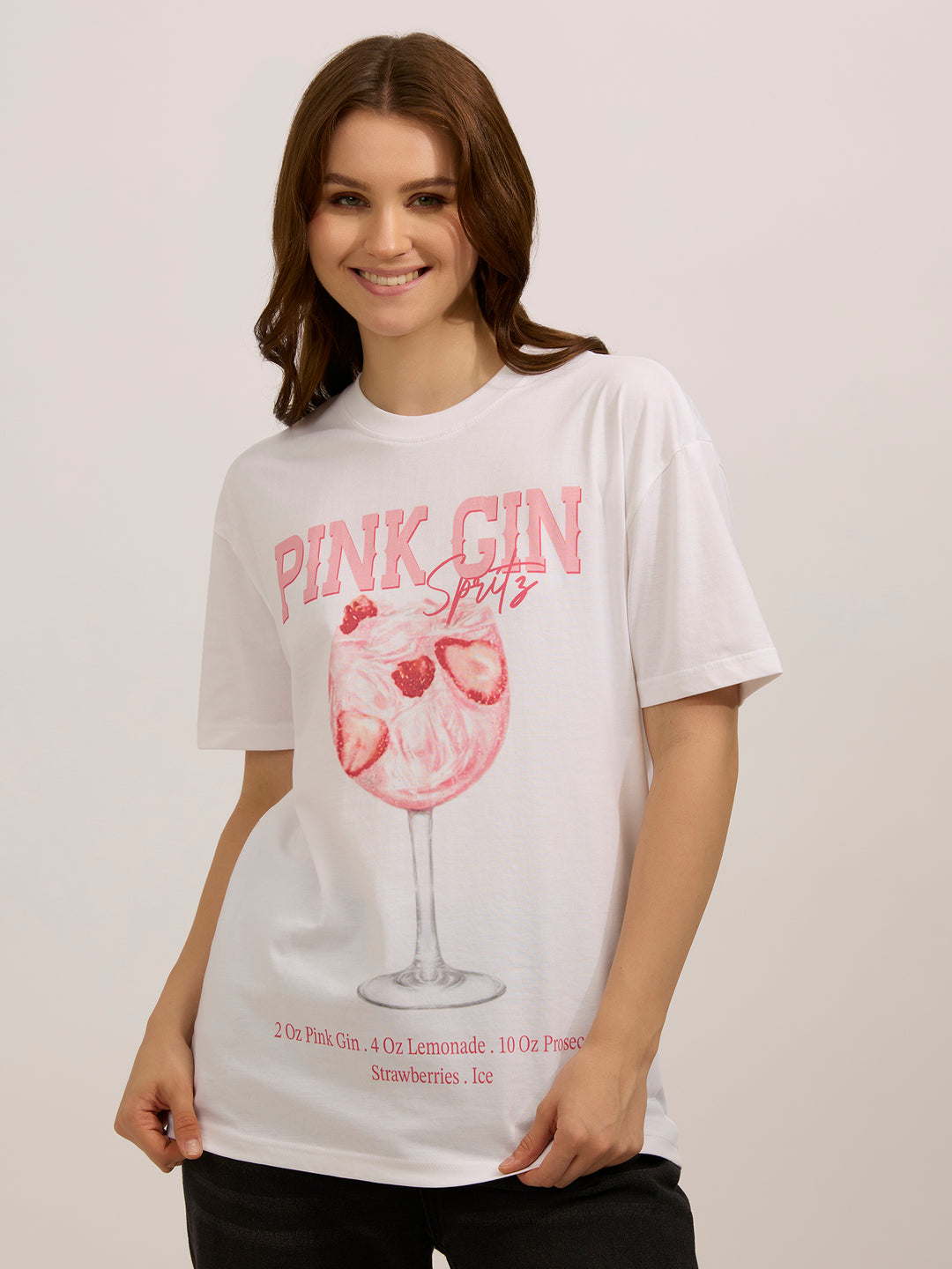 White Oversized Graphic T-Shirt