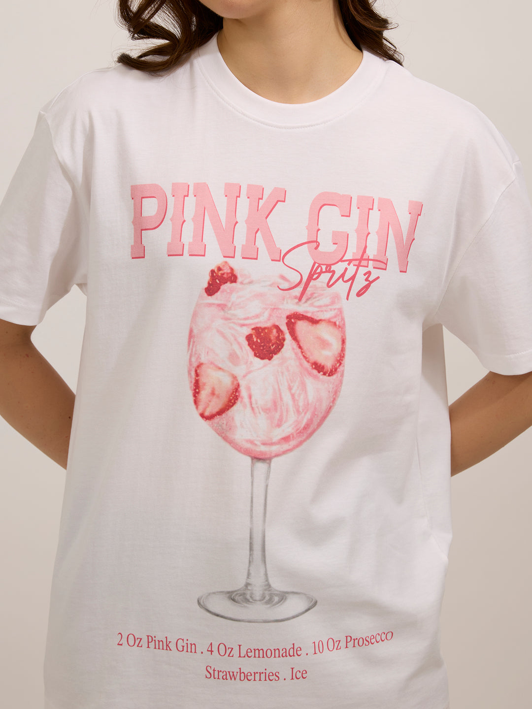 White Oversized Graphic T-Shirt