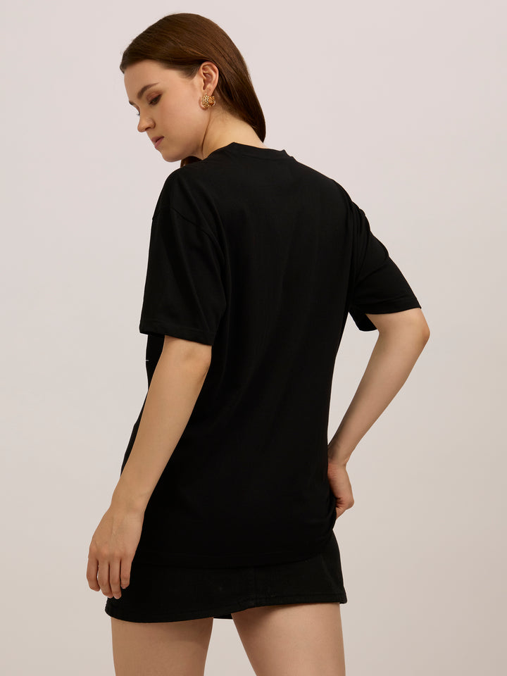 Black Oversized Graphic T-Shirt