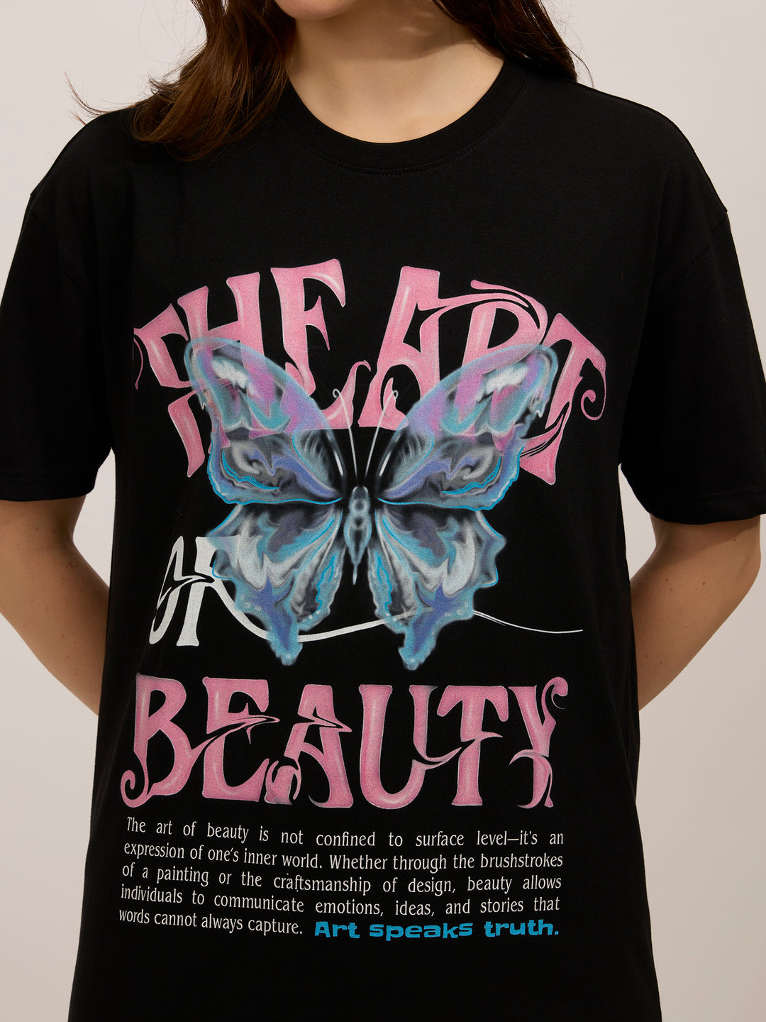 Black Oversized Graphic T-Shirt