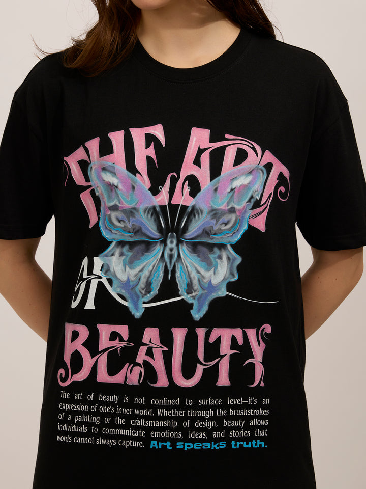 Black Oversized Graphic T-Shirt