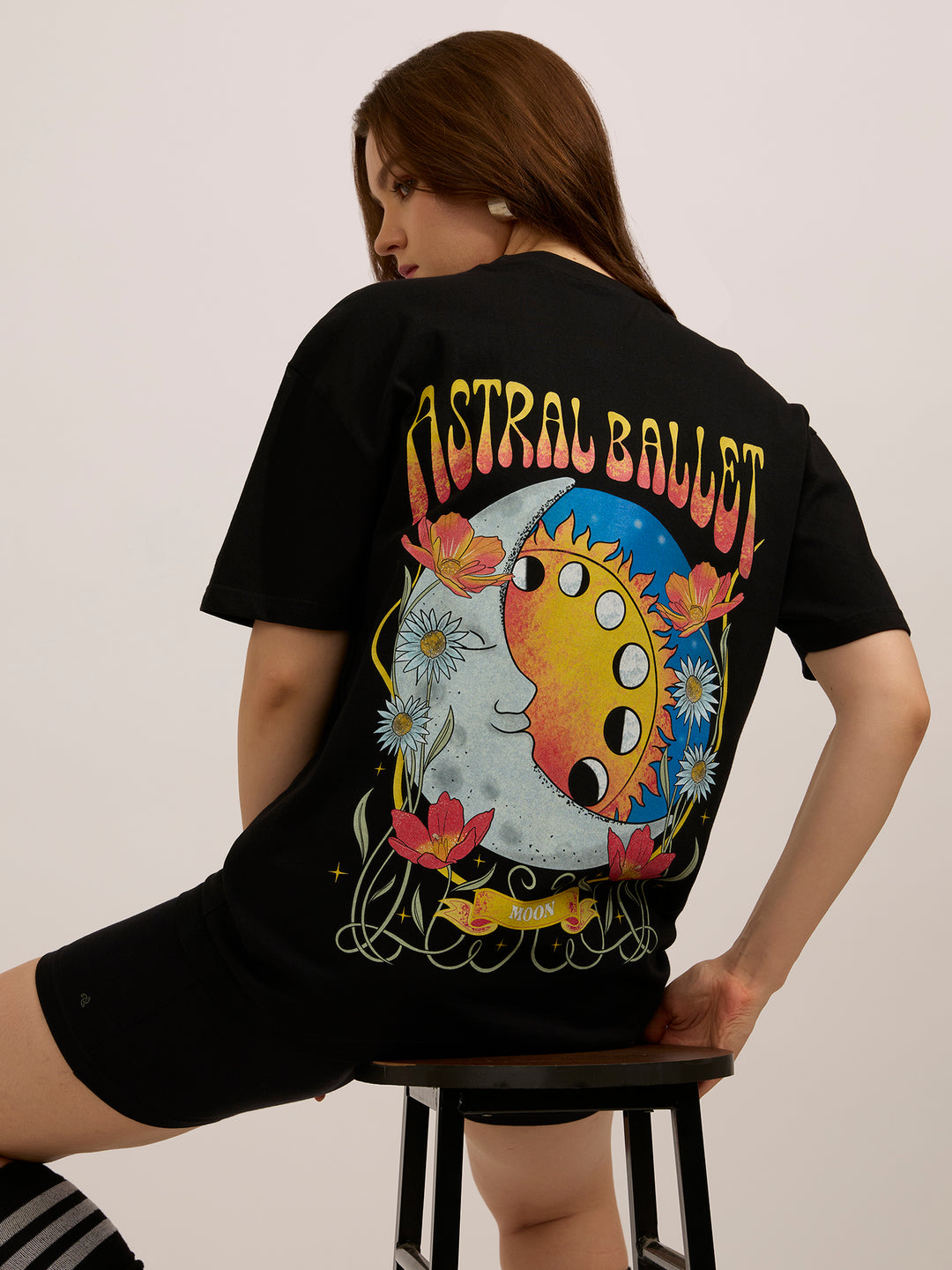Black Oversized Graphic T-Shirt