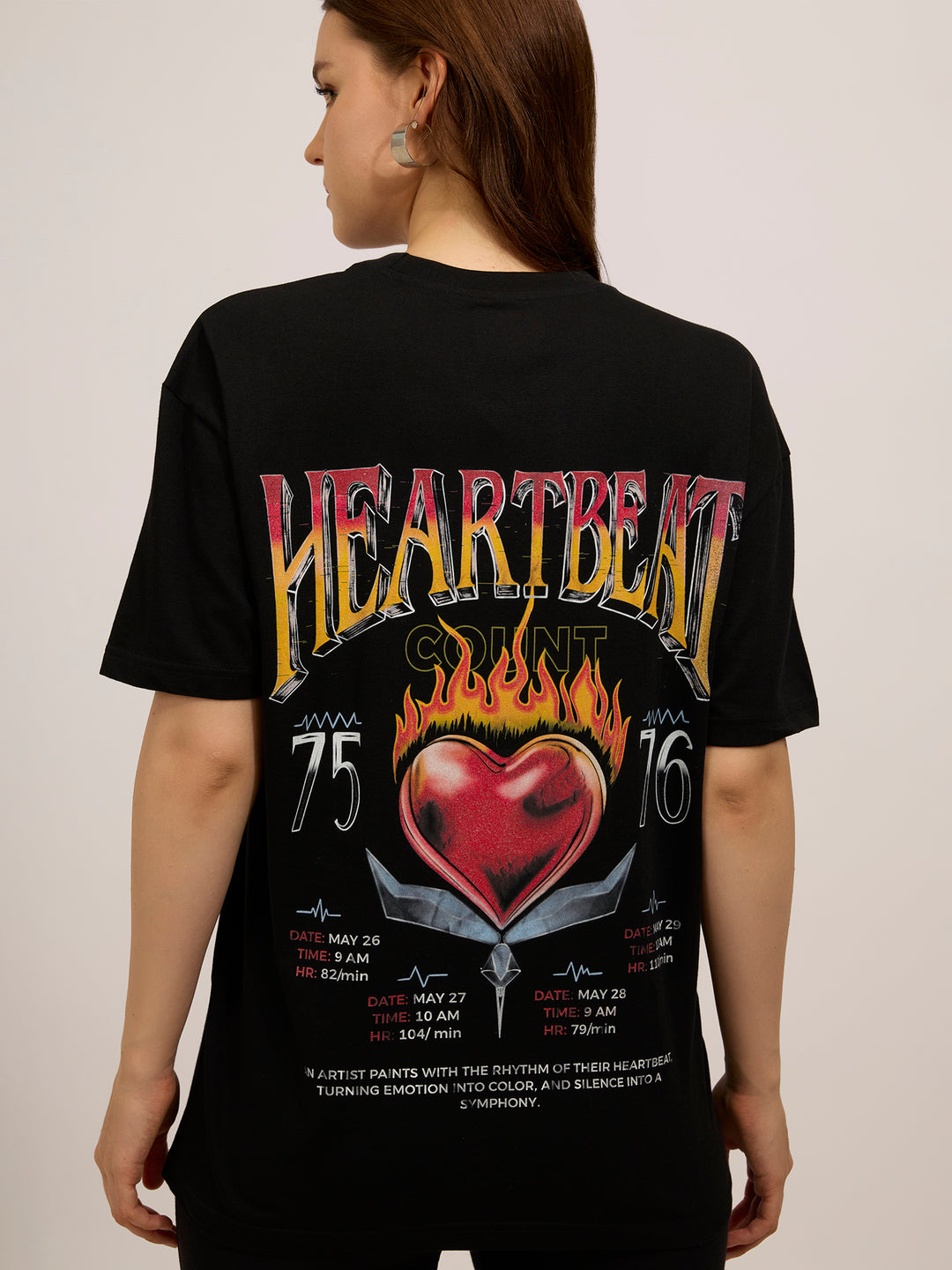 Black Cropped Graphic T-Shirt