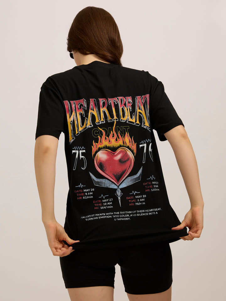 Black Cropped Graphic T-Shirt