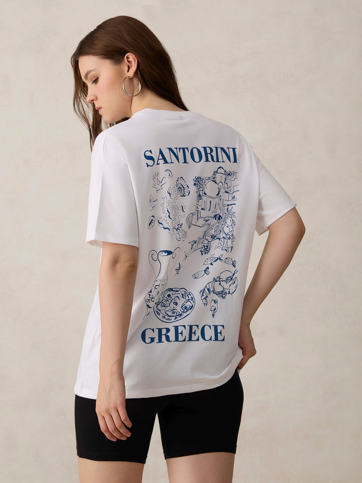 White Oversized T-Shirt With Graphic