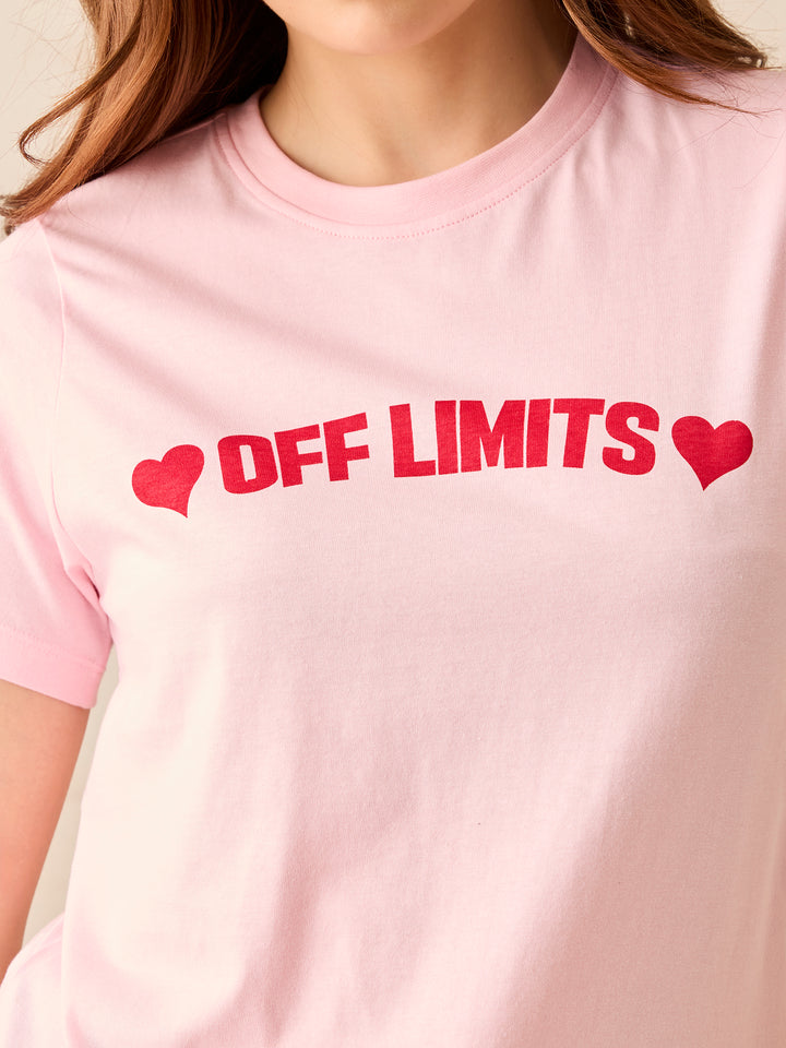 Pink Crew Neck Graphic T-Shirt